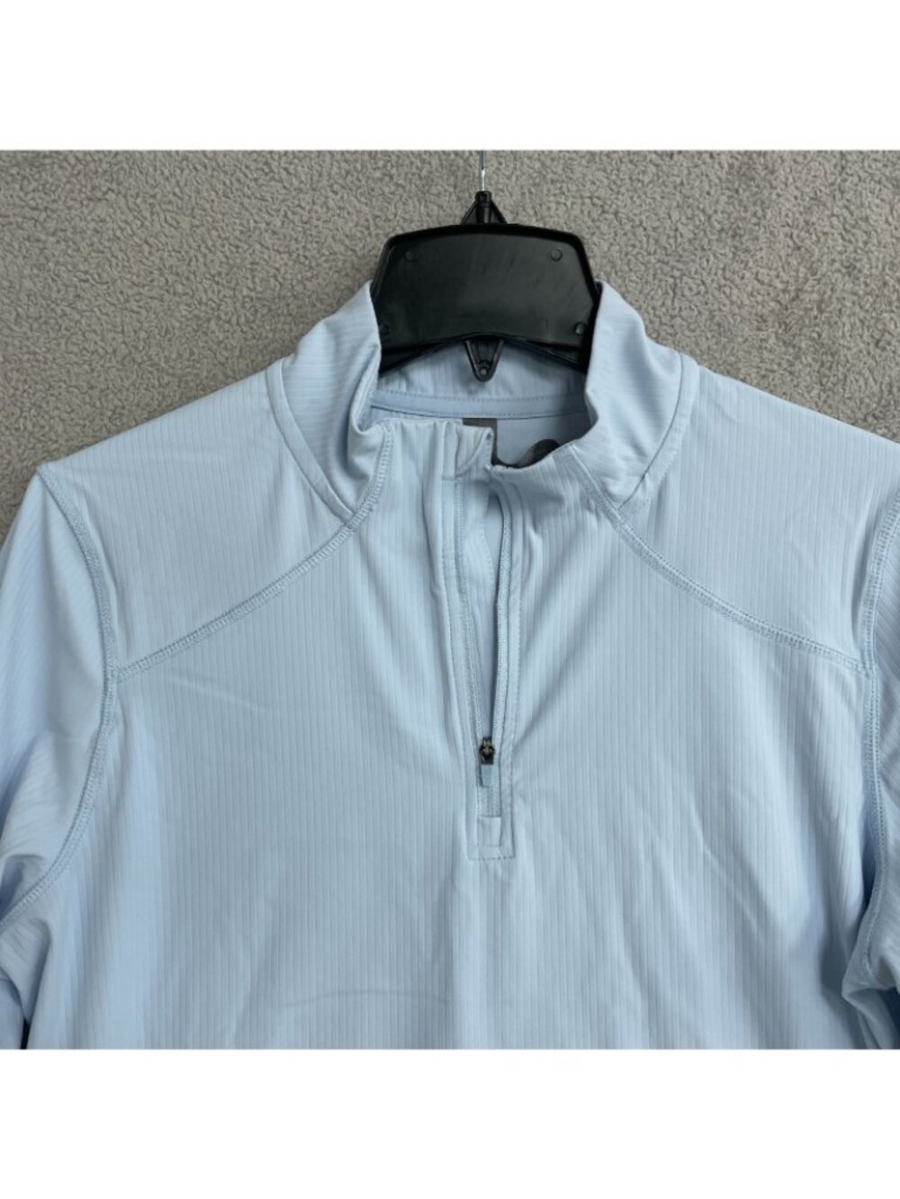 Mondetta Women's L Light Blue Quarter-Zip Long-Sleeve Athletic Top a2390 - Picture 11 of 12
